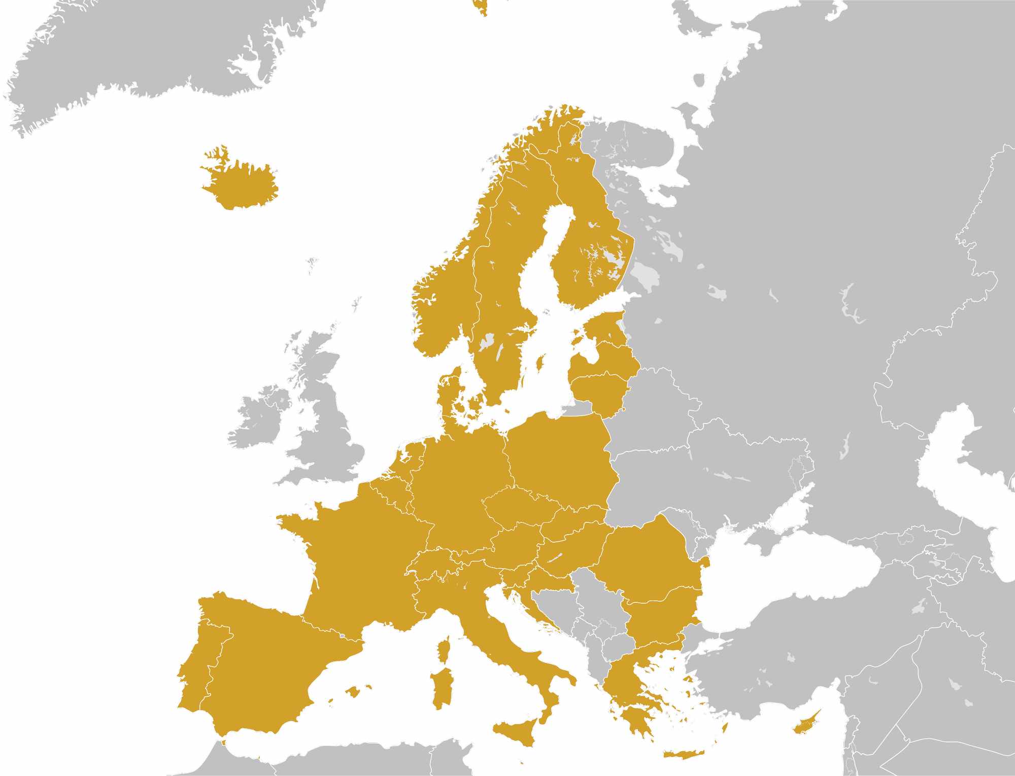 Alle Schengenstaaten in Europa